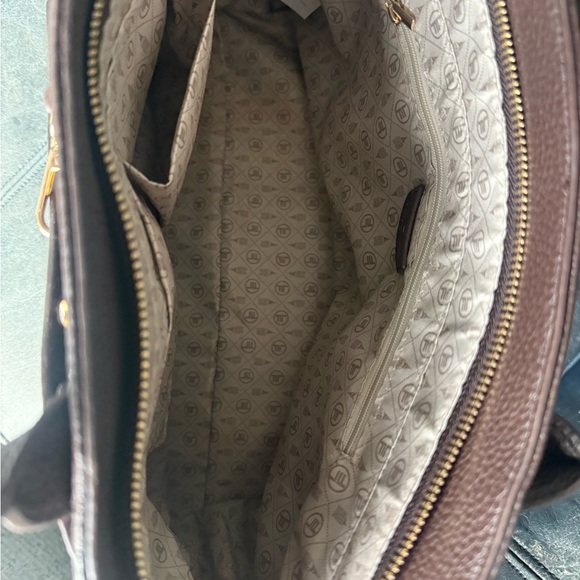 London Fog Chocolate Brown Vegan Leather Tote - Picture 5 of 5